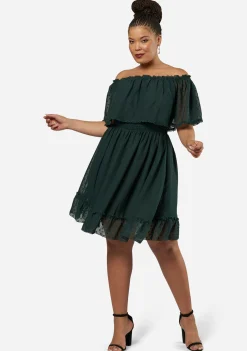 Sensual Off Shoulder Midi Dress