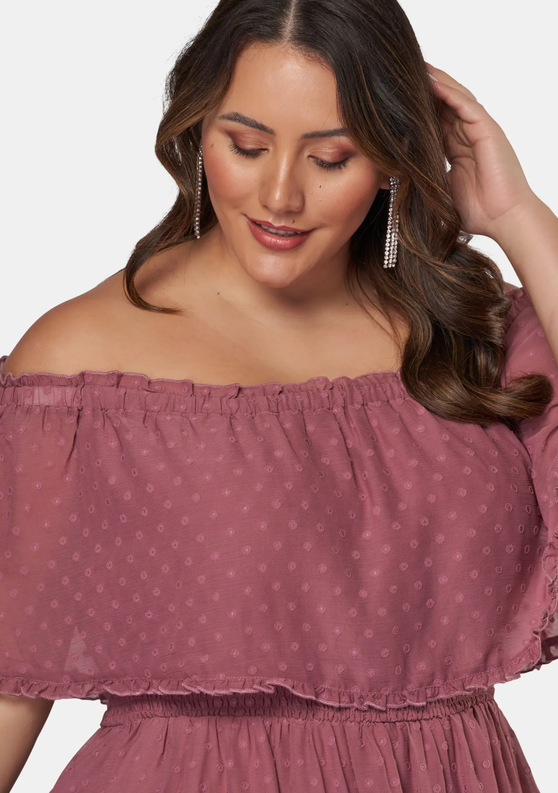 Sensual Off Shoulder Midi Dress