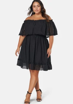 Sensual Off Shoulder Midi Dress