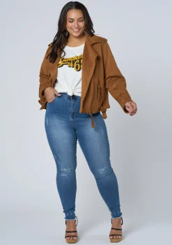 Serenity Suedette Biker Jacket