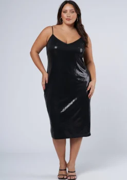 Served Sequin Midi Dress