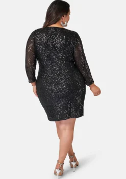 Smokin Hot Sequin Wrap Dress