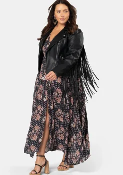Star Dancer Fringe PU Jacket