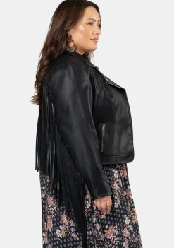 Star Dancer Fringe PU Jacket