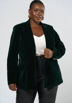 Suddenly Fine Velvet Blazer