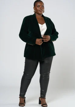 Suddenly Fine Velvet Blazer