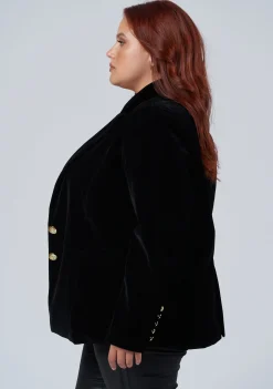 Suddenly Fine Velvet Blazer