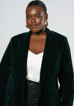 Suddenly Fine Velvet Blazer