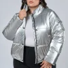 Superfly Silver Puffa Jacket