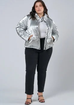 Superfly Silver Puffa Jacket