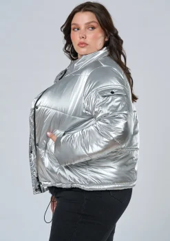 Superfly Silver Puffa Jacket