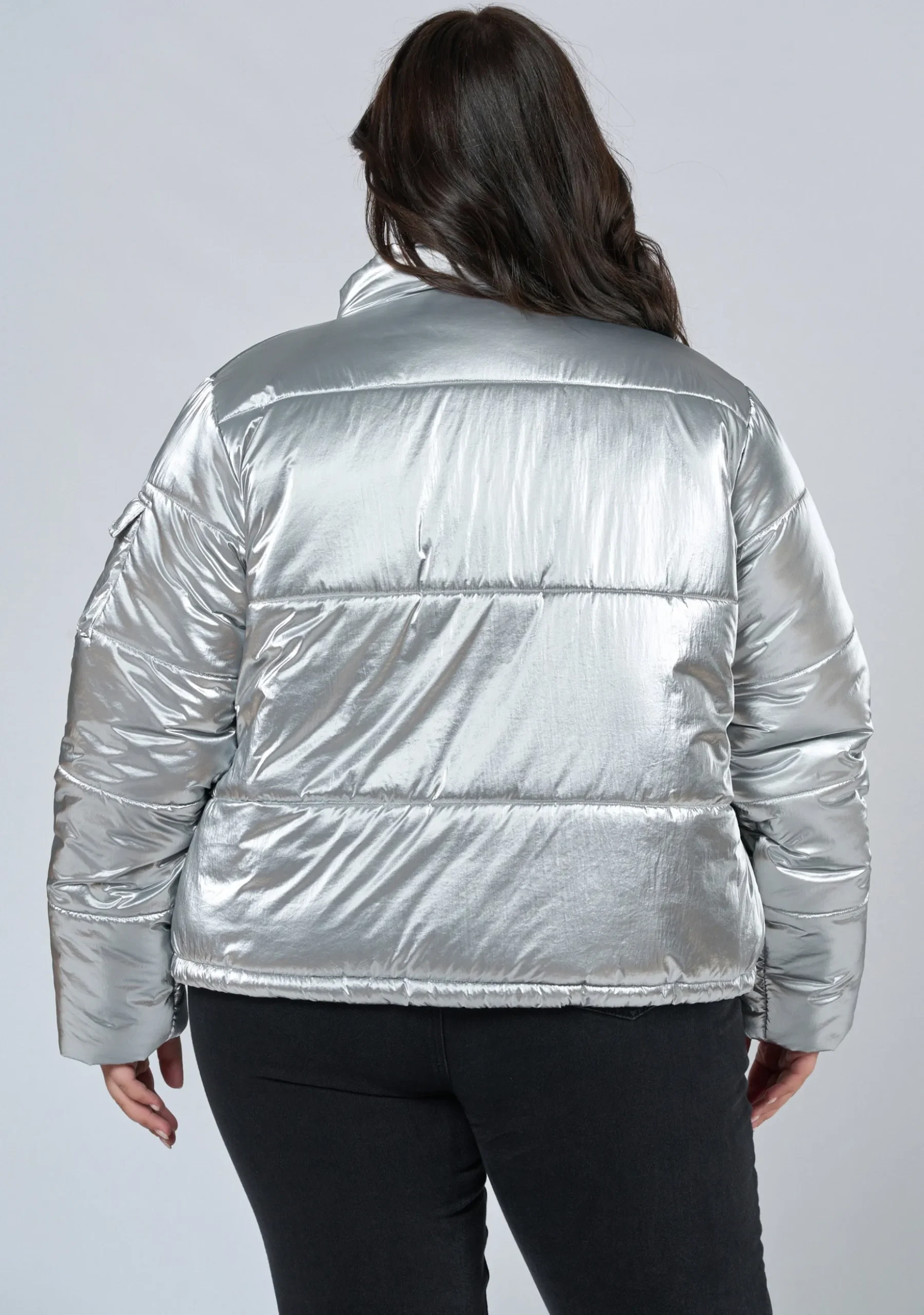 Superfly Silver Puffa Jacket