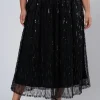 Tongue Tied Sequin Midi Skirt