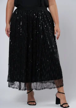 Tongue Tied Sequin Midi Skirt