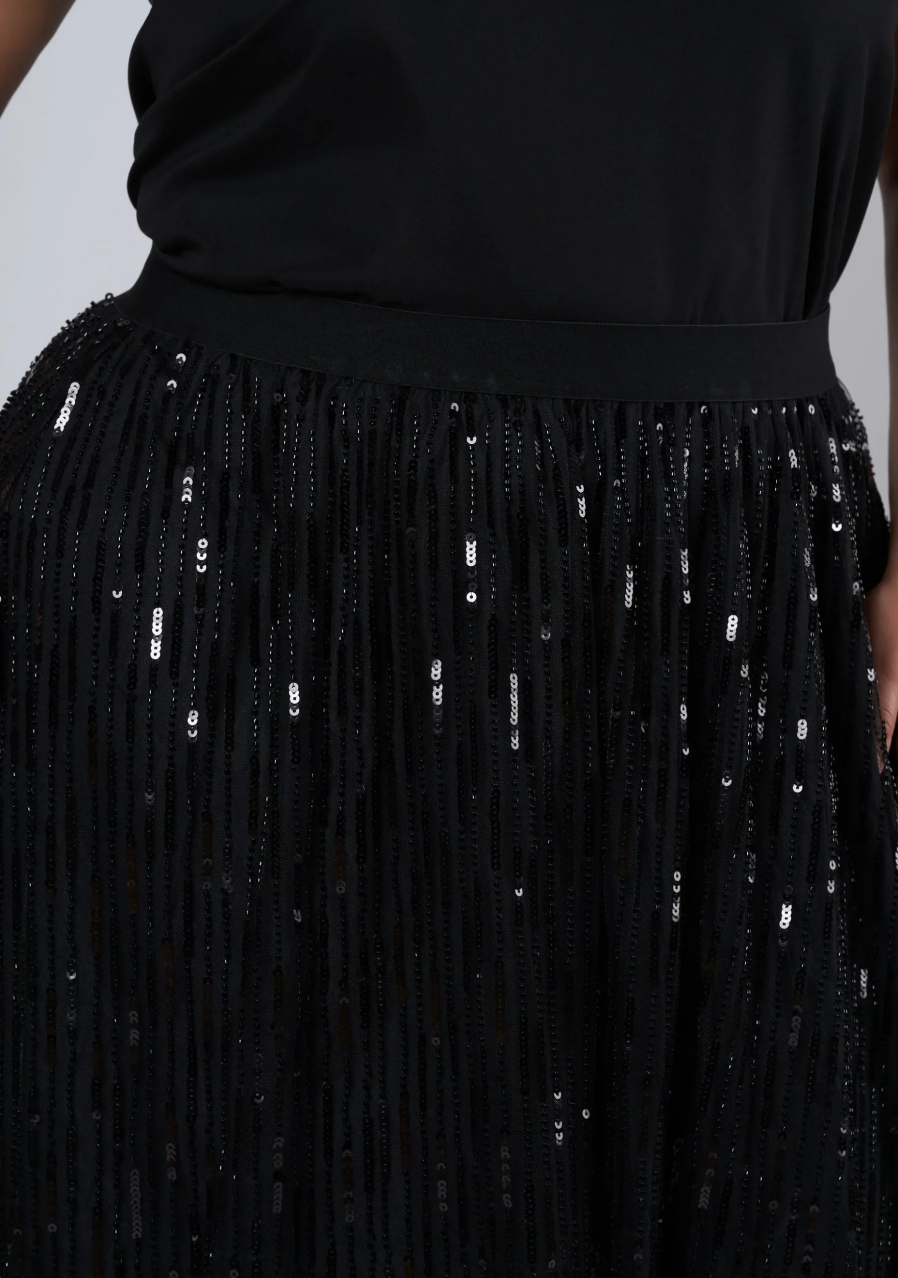 Tongue Tied Sequin Midi Skirt