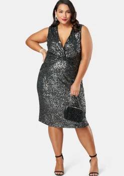 Twist Of Seduction Sequin Dress