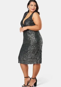 Twist Of Seduction Sequin Dress
