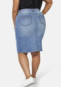 Two Men Down Denim Skirt