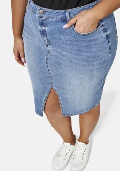 Two Men Down Denim Skirt