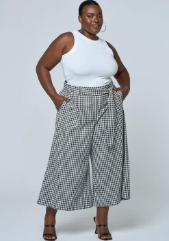 Under Pressure Gingham Wide Leg Pant