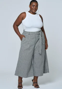 Under Pressure Gingham Wide Leg Pant