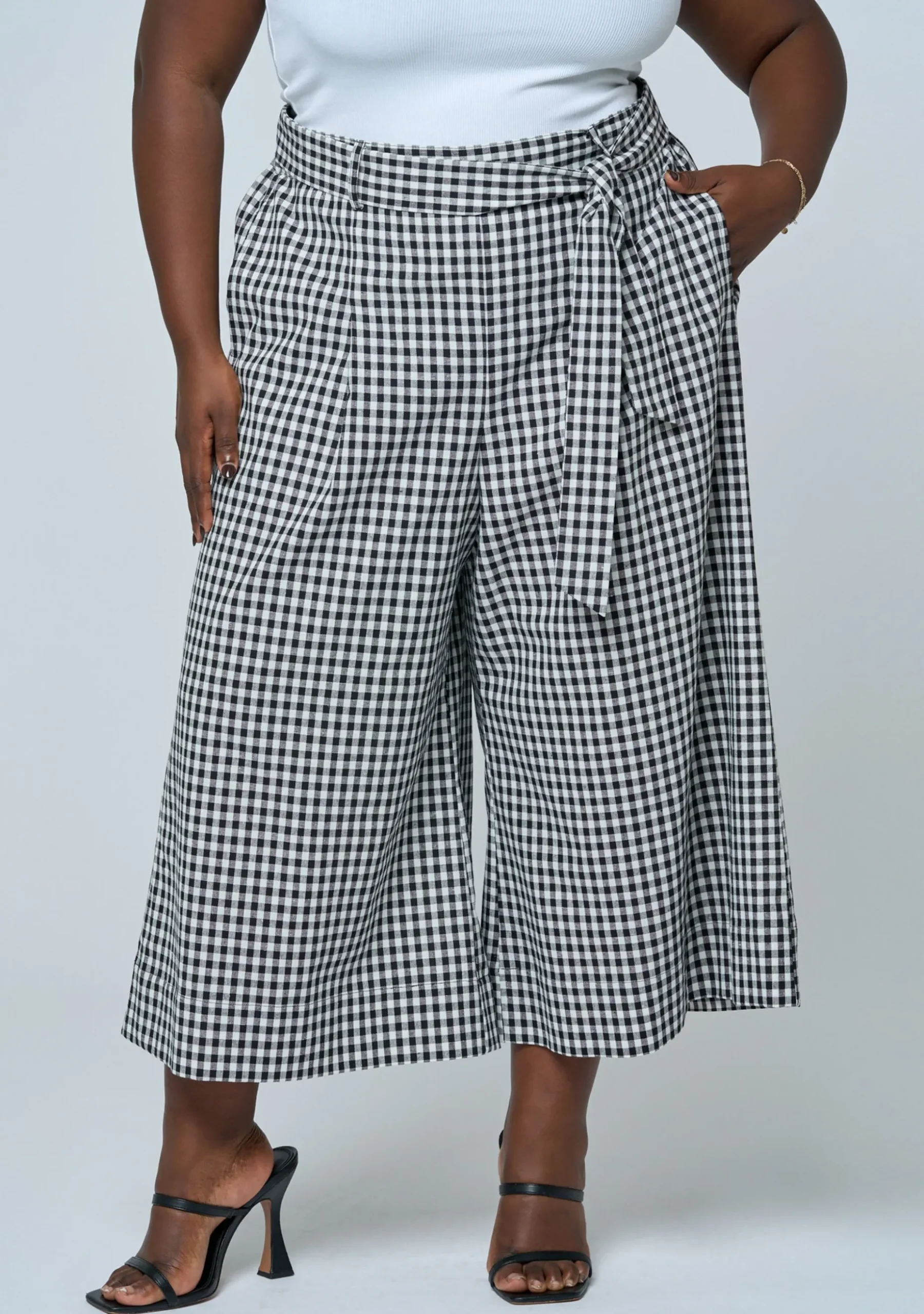 Under Pressure Gingham Wide Leg Pant