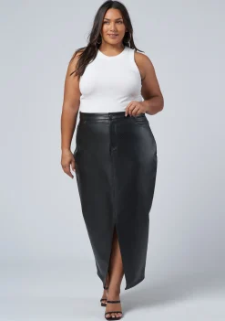 Uppercut Zip Midi Skirt