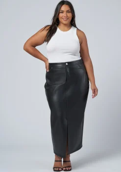 Uppercut Zip Midi Skirt